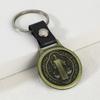  St Benedict PU Leather Keychain Religious Pendant Keyring Lightweight for Personal Accessory Church Event Gift