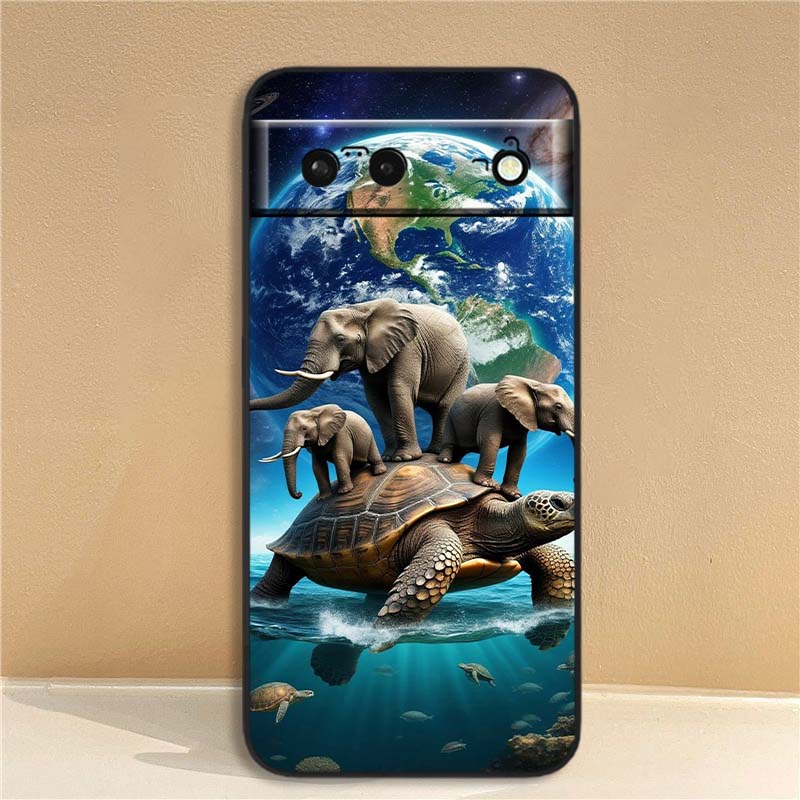 

Мультяшная Аниме Черепаха Слон Для Google Pixel 10 9a 9 8A 8 7 7A 6 6A Pro XL 2024 5G Черный Мягкий ТПУ Силиконовый Чехол для Телефона Google Pixel 6a
