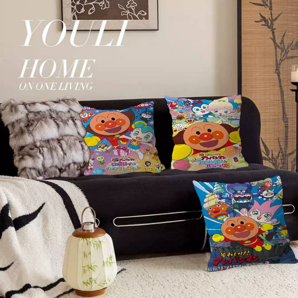 Cartoon A-Anpanman Pillowcase Toon Gift Cushion Cover Bedroom Home Sofa Chair Seat Decor Pillow Case
