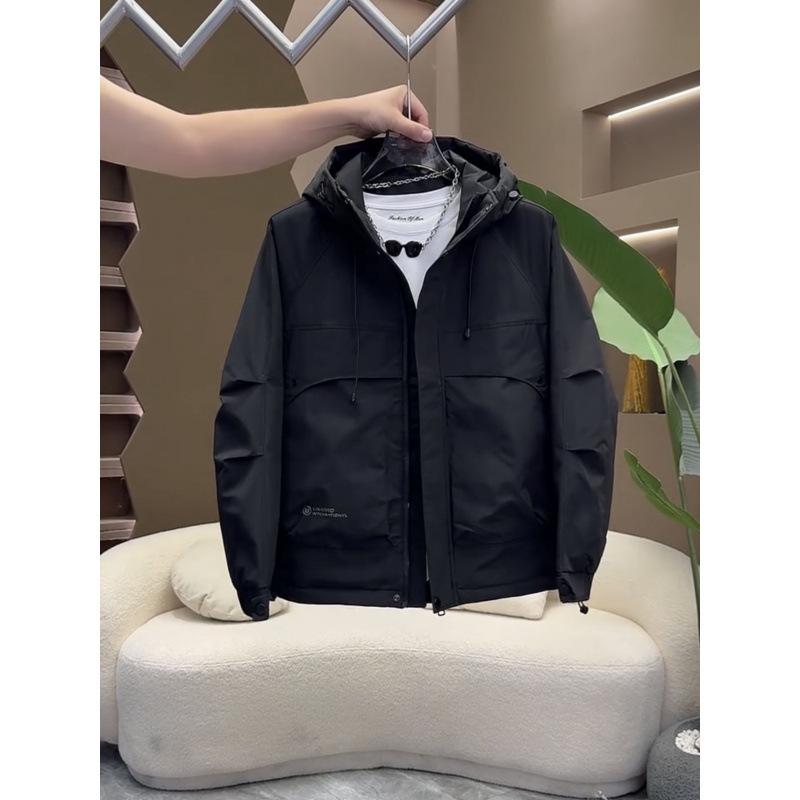 2024 Men's Fashionable Windproof Hooded Cotton Jacket – Thick, Loose, and Stylish for Autumn/Winter