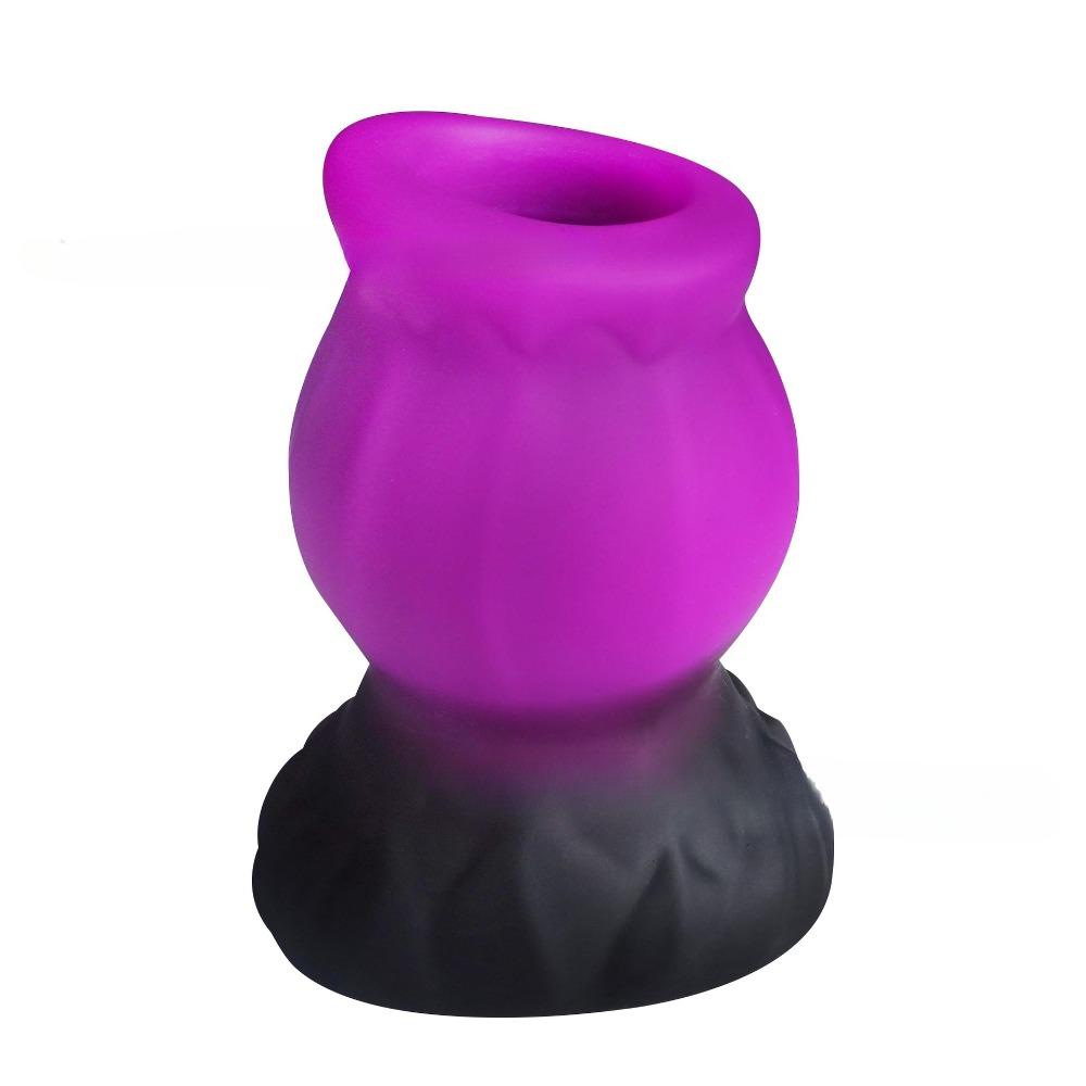 Liquid Silicone Hollow Anal Plug - Open Center Butt Plug for Anal Expansion & Inspection, Manual Anal Dilation Toy for BDSM Adult