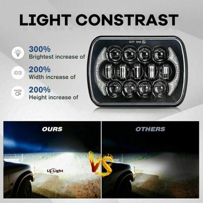 Żarówka reflektora Super Bright wielofunkcyjna prostokątna 105W LED do samochodu ciężarowego