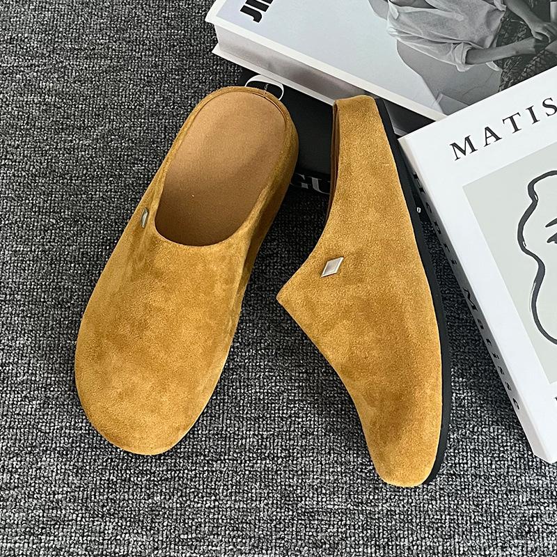 Thick-soled New Spring and Summer One-pedal Bag Head Half Slippers, Ugly and Cute Sandals Fashion Boken Shoes 19987-J