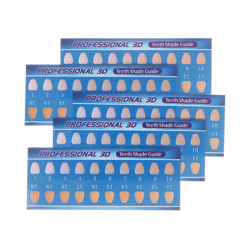 

10Pcs 20 Colors Teeth Whitening Effective Compare Guide Paper Chart Card For Tooth Whiter Professional Dental Supplies 10Pcs