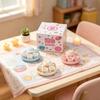 Cute Light Blue Elephant Ceramic Tea Set With 3 Small Cups Serving Tray Perfect For Afternoon Tea Kids Gift Home Decoration