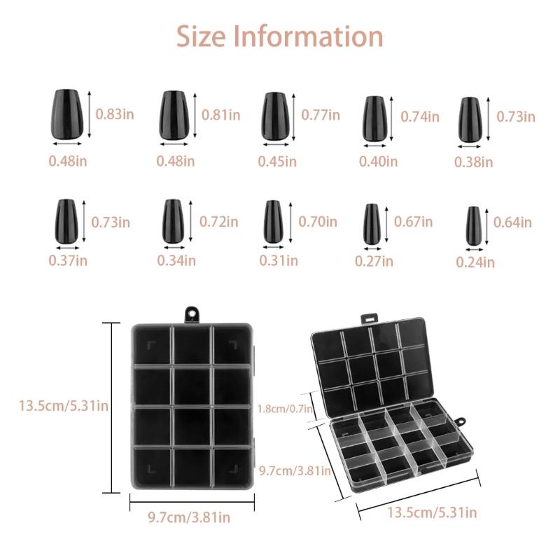 240tips/box Stick On Nails Long Coffin Press on Nails for Women Pink and White False Nail DIY Nails Art Decoration