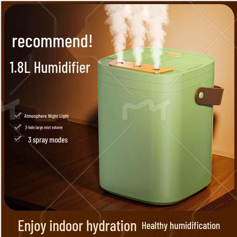 USB Large Capacity Night Light Humidifier - Three Mist Levels for Home, Dormitory, Bedroom, and Office