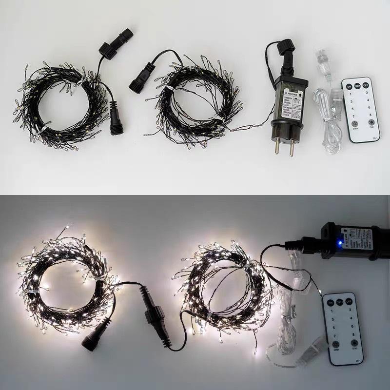 LED Firecracker Copper Wire Lights: Decorative Garland for Weddings, Home, Festivals, and Christmas.