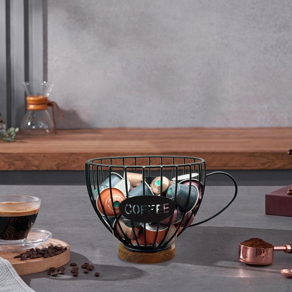 Coffee Pod Holder Candy Container Storage Basket for Cafe Counter Bar