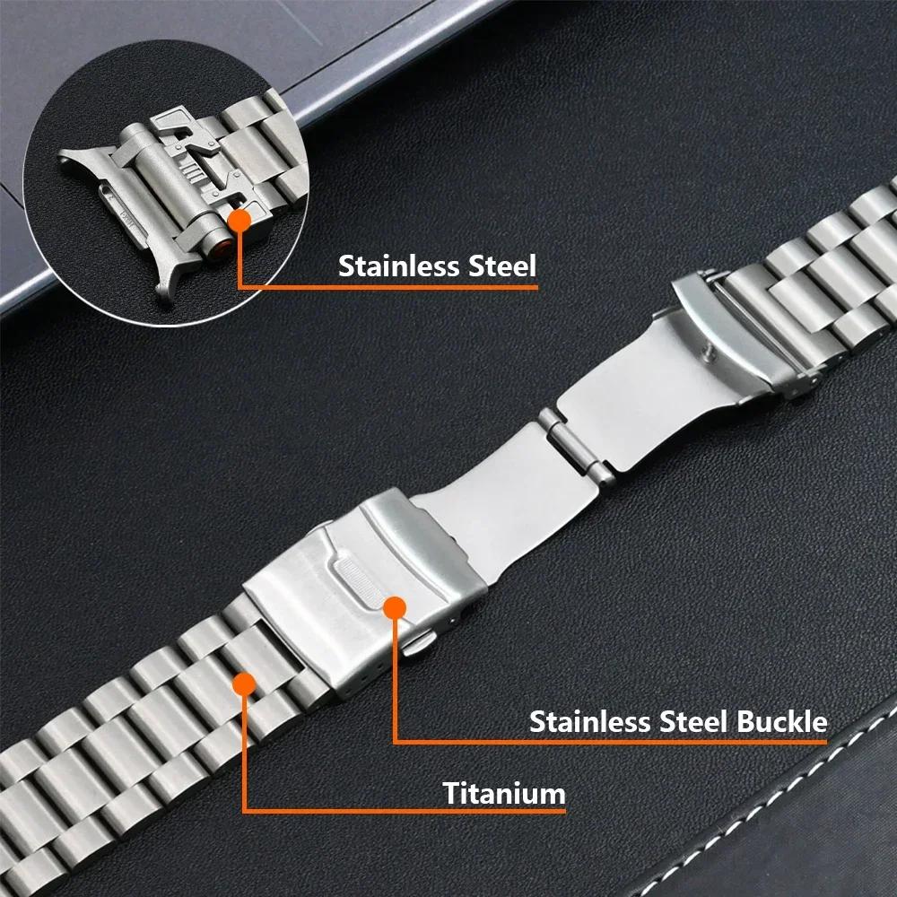 Bracciale di Lusso in Titanio per Samsung Galaxy Watch Ultra 47mm Senza Spazi Braccialetto a Maglie Sostituzione Cinturino Accessori per Galaxy Ultra 47MM
