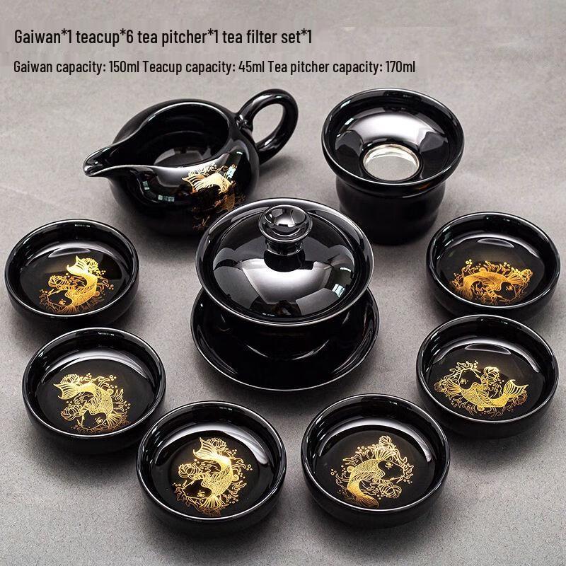 Light Luxury Chinese Ceramic Gongfu Tea Set