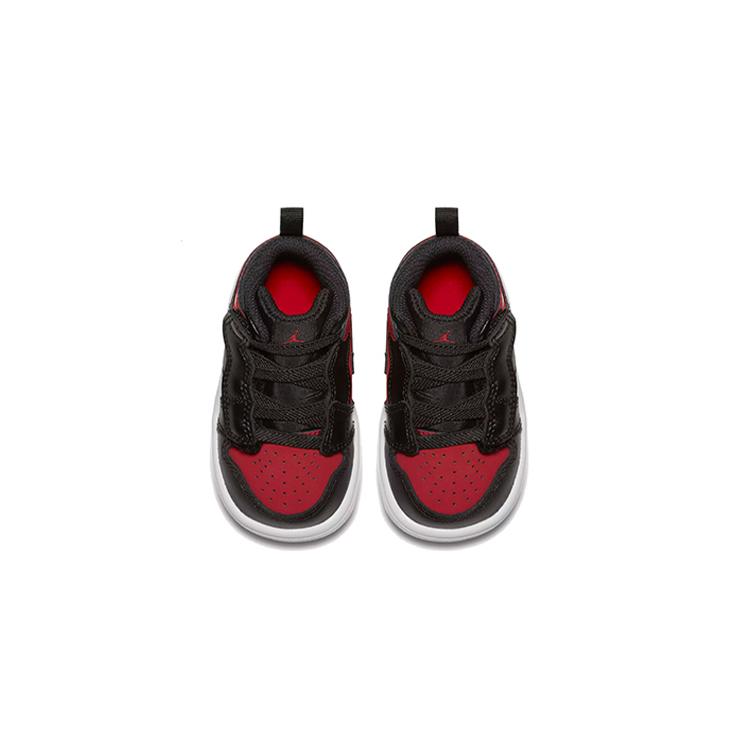 Jordan Zapatos Air Jordan 1 Mid Alt de caña media para niños pequeños Negros Rojos Bebé y Niño Pequeño AR6352-610