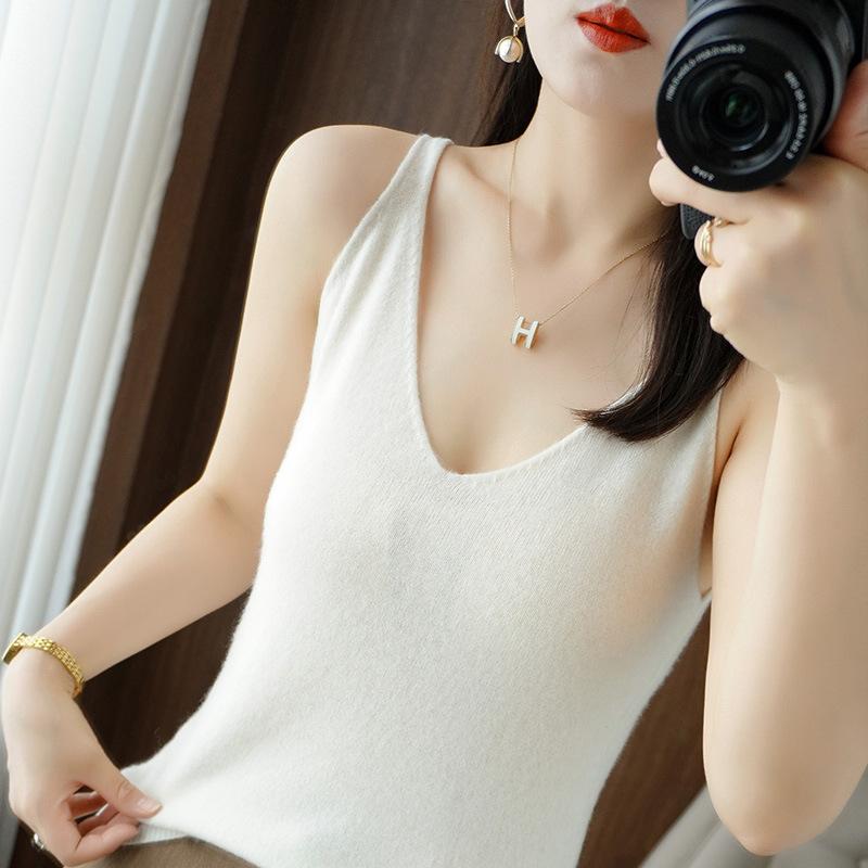 VEZFAA Chemisiers et chemises décontractés pour femmes, mode été printemps, couleur unie, imprimé, sans manches, col en v