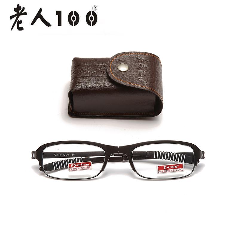 

Old Man 100 Оригинальные сверхлегкие очки для чтения из смолы, мужские и женские складные очки для чтения Очки для чтения с высоким разрешением + 400 degrees