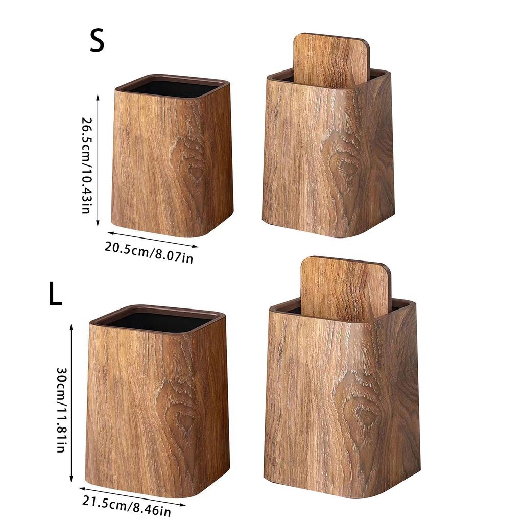 Mülleimer im Vintage-Stil mit Deckel für Büro- und Heimgebrauch, Retro-Design, Abfalleimer mit Geruchskontrolle