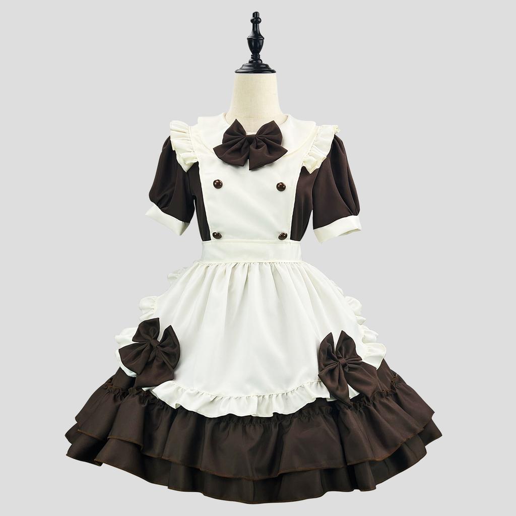 Japanese Maid Lolita Soft Girl Skirt COS Anime Cream Sweetheart Cafe Cute Maid Uniform Set