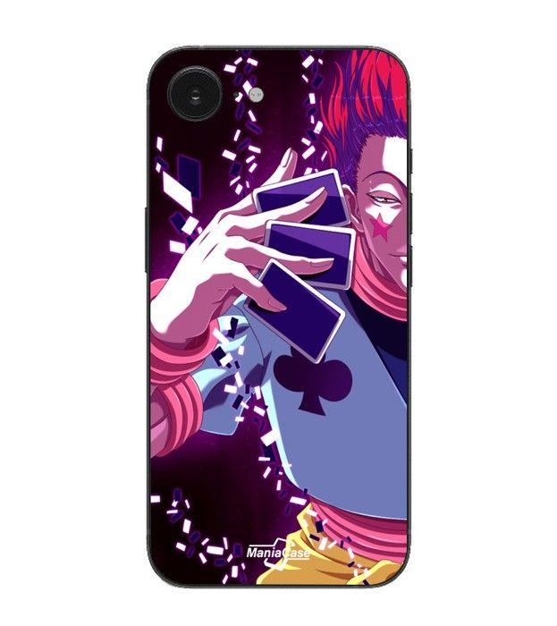 Maniacase Hülle Für iPhone 16E Hisoka Morow und die Karten hunter x hunter anime schwarz