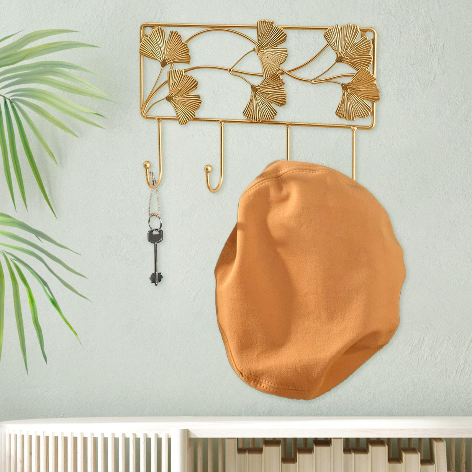 

Настенный органайзер с крючками для пальто для дома, прихожей, кухни, ванной комнаты Square 4 Hooks