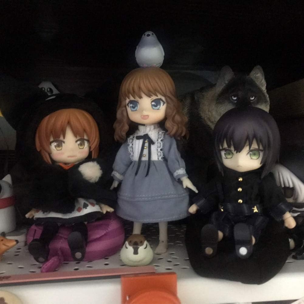 HIGHAWK OB11 Western-style Obitsu 11 Clothes Ob11 BJD One-piece Dress Bow Color Toy Doll 11cm Cute Skirt Doll Retro Doll Costume (Green)