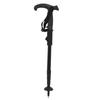 Outdoor Walking Stick High Strength Aluminum Alloy Hiking Poles AntiSlip Canes for Elderly(Black )