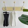Pearls Crew Socks Sweet Roll Cuffs Ankle Dress Socks Japanese Cute Calf Socks