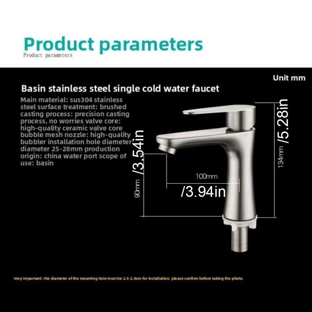 Single Handle Stainless Steel Faucet Anti-Leakage Washing Machine Faucet  Bathroom Fixture