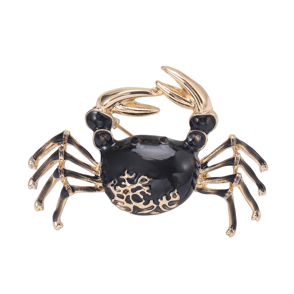 Retro-Emaille-Brosche in Krabbenform – exquisite Anstecknadel aus Legierung, Anstecknadel für Anzug, Schmuckgeschenk, Damenmantel-Accessoires