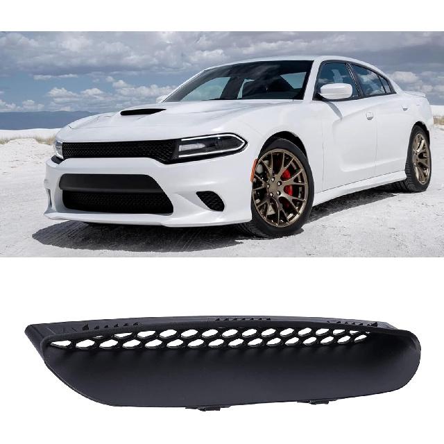 Aramox Hood Air Vent Cover, Metal Intake Grille Bezel, Black, Compatible with GT 2015-2020, OEM 68202462AD