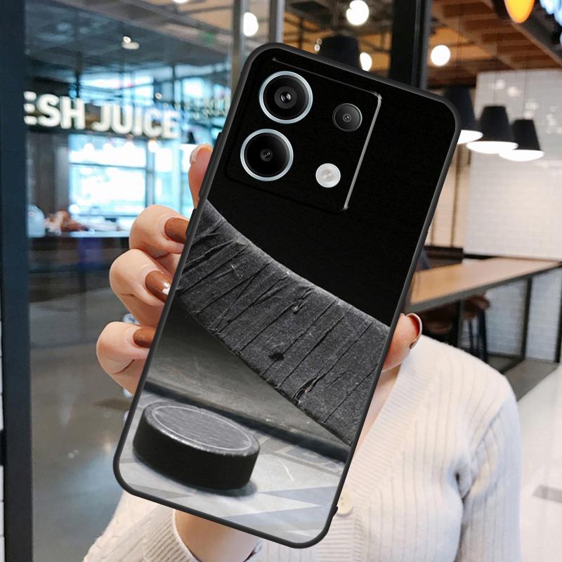 Hockey Stick and Puck Case For Xiaomi Redmi Note 11 9 10 12 13 14 15 Pro Plus Redmi 15 15C 10C 12C 13C 14C Cover