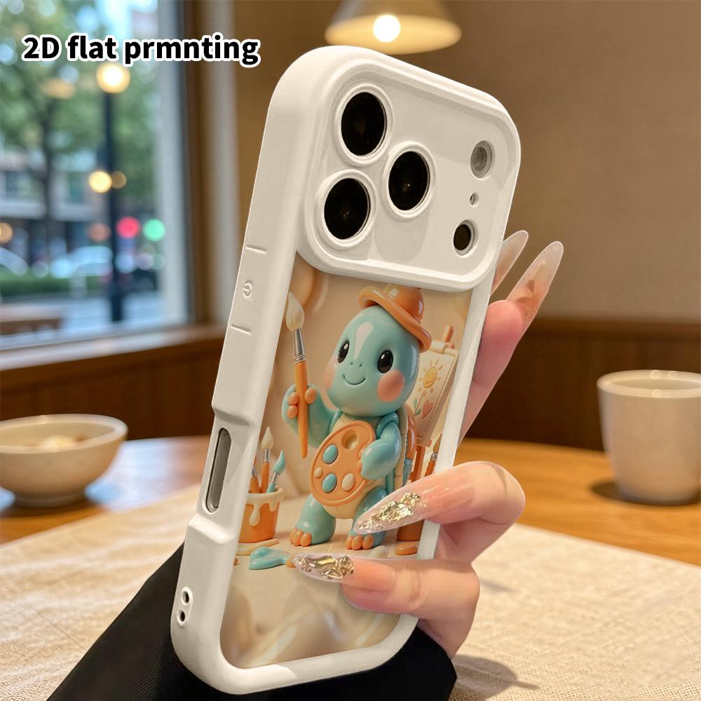 Phone Case: 2D Flat Design Suitable for iPhone 18 17 16 15 14 13 Pro Protective Case, Featuring a Little Turtle Drawing, Perfect Christmas and Hallowe
