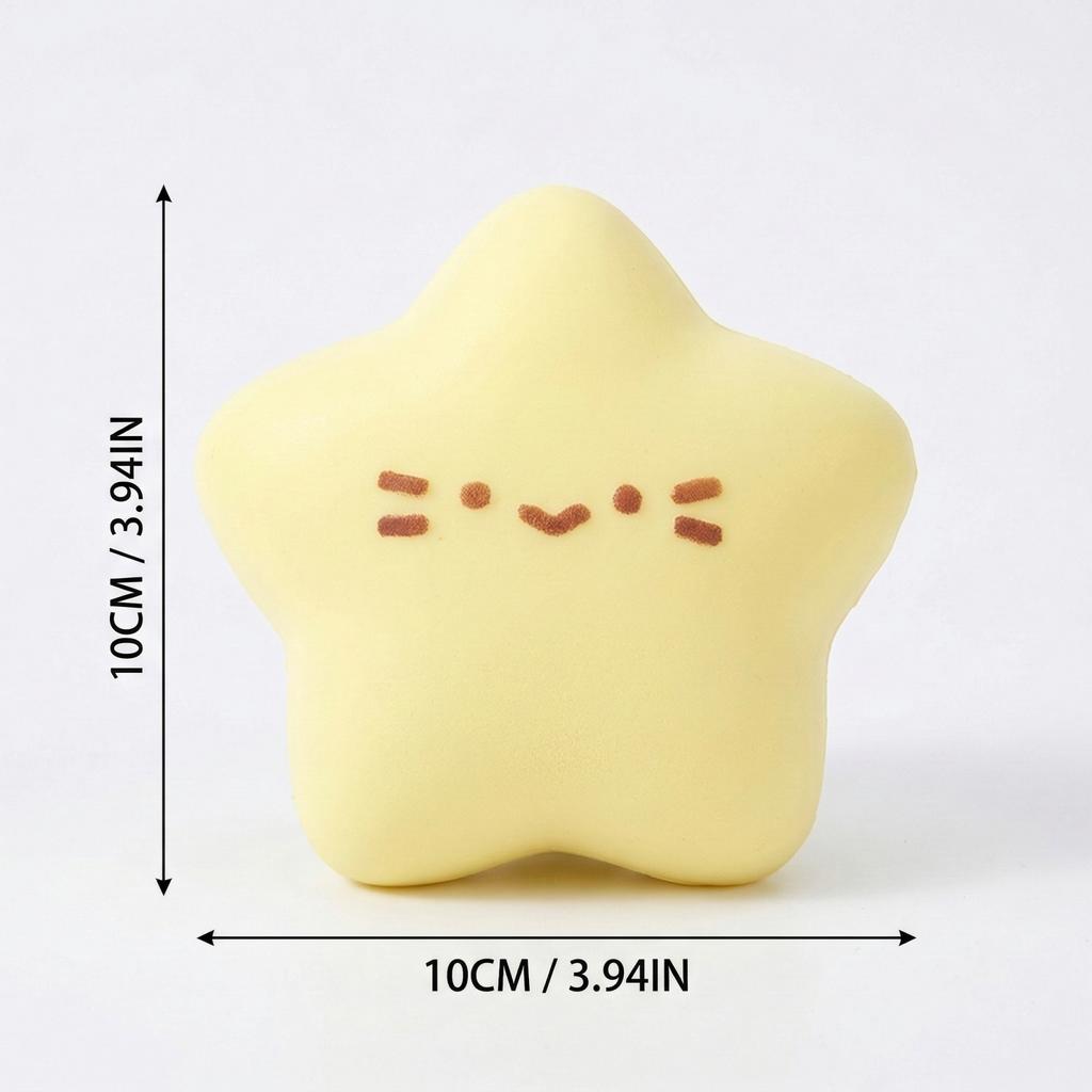 Lucky Star Puffy Squishy Stress Relief Slow Rising Squeeze Fidget Toys Squeeze Taba Squishy For Kids Adult Birthday Party Gift