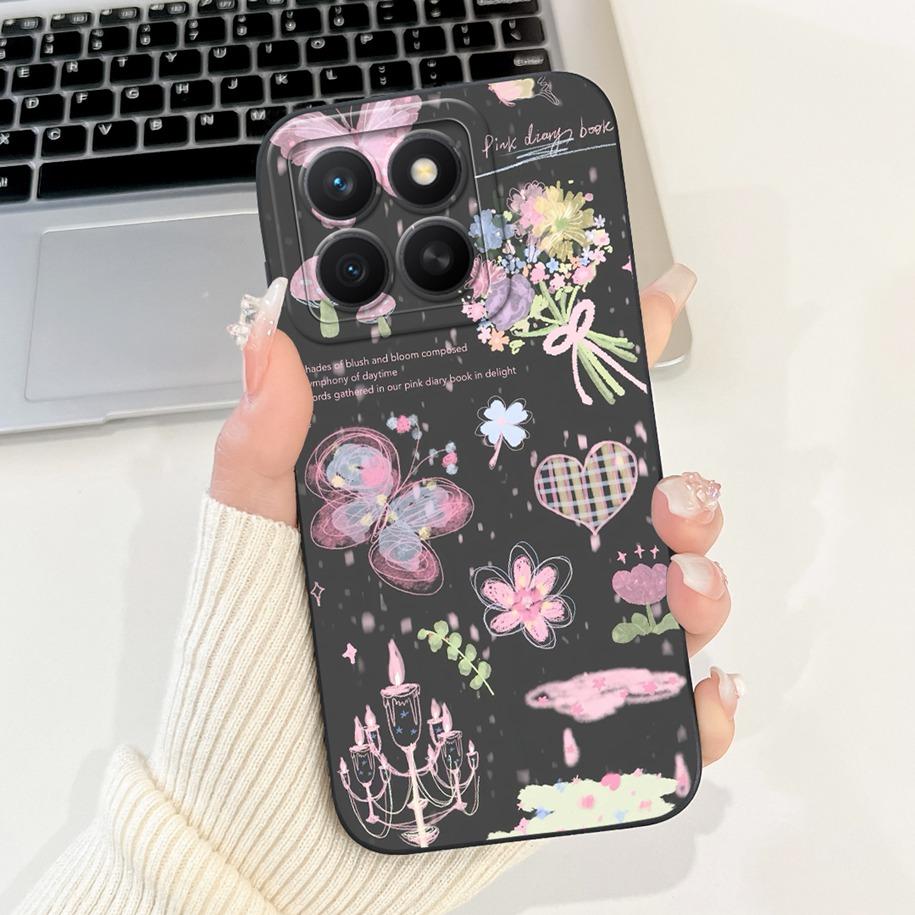 For Honor X8c ABR-LX1 ABR-LX2 ABR-LX3 Case Fashion Girl Butterfly Soft Silicone Couple Cover For Honor X8C X 8C 2025 Phone Shell