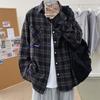 Men's Plaid Long Sleeve Shirt - Spring/Autumn, Korean Style, Casual Retro Outerwear