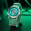 BERNY Automatic Men's Skeleton Watch 5ATM Luminous Sapphire Exhibition 3D Dial 316L Steel MIYOTA 82S0 Mechanical Watches for Men