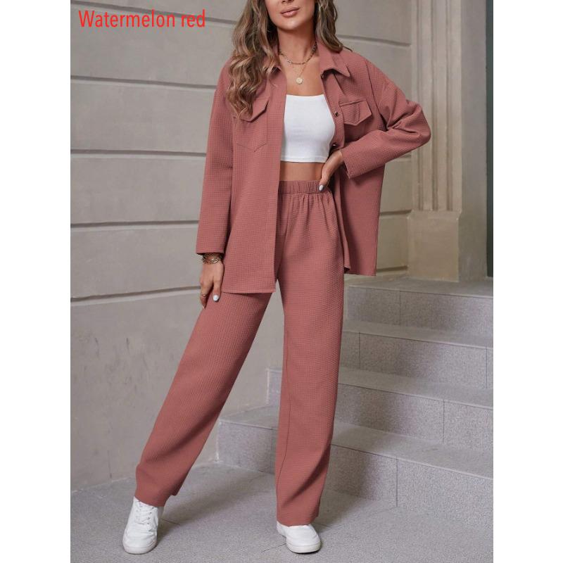 

Женский осенне-зимний кардиган с вафельными лацканами повседневный костюм S бордовый