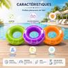 Bouée ronde gonflable - SIROCO - 80 cm - PVC robuste - Coloris aléatoire (orange/vert/violet) - Gonflage rapide