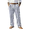 Men's Sporty Casual Striped Elastic Waist Straight Leg Pants