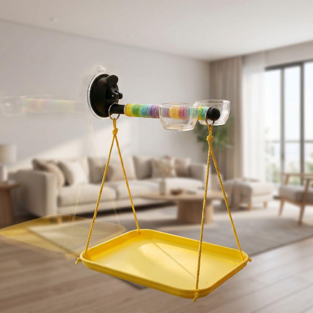 Interactive Bird Swing Hammock Durable Bird Cage Toy Budgie Hanging Swing Toy Cockatiel
