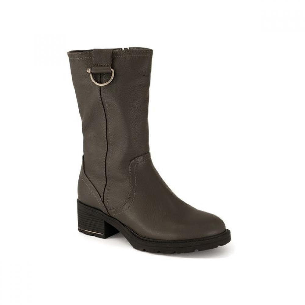 DakS Women S 5cm Buckle Half bootS Dlh402ga72 225/dark gray (GA72)