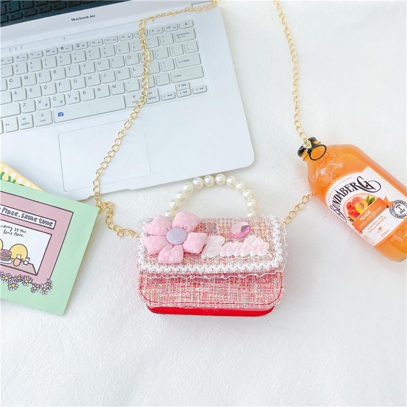

Adorable Bow Pearl Bag Flower Design Girls Handbag Crossbody Purse Spring 2023 Red
