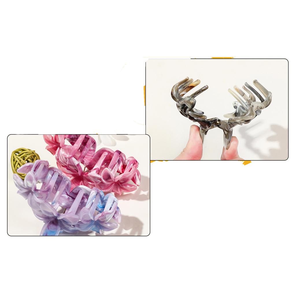 Delicate Frangipani Pattern Hair Claw Clip Lightweight Plastic Hairpin for Women Girls Fashion Hair Accessories