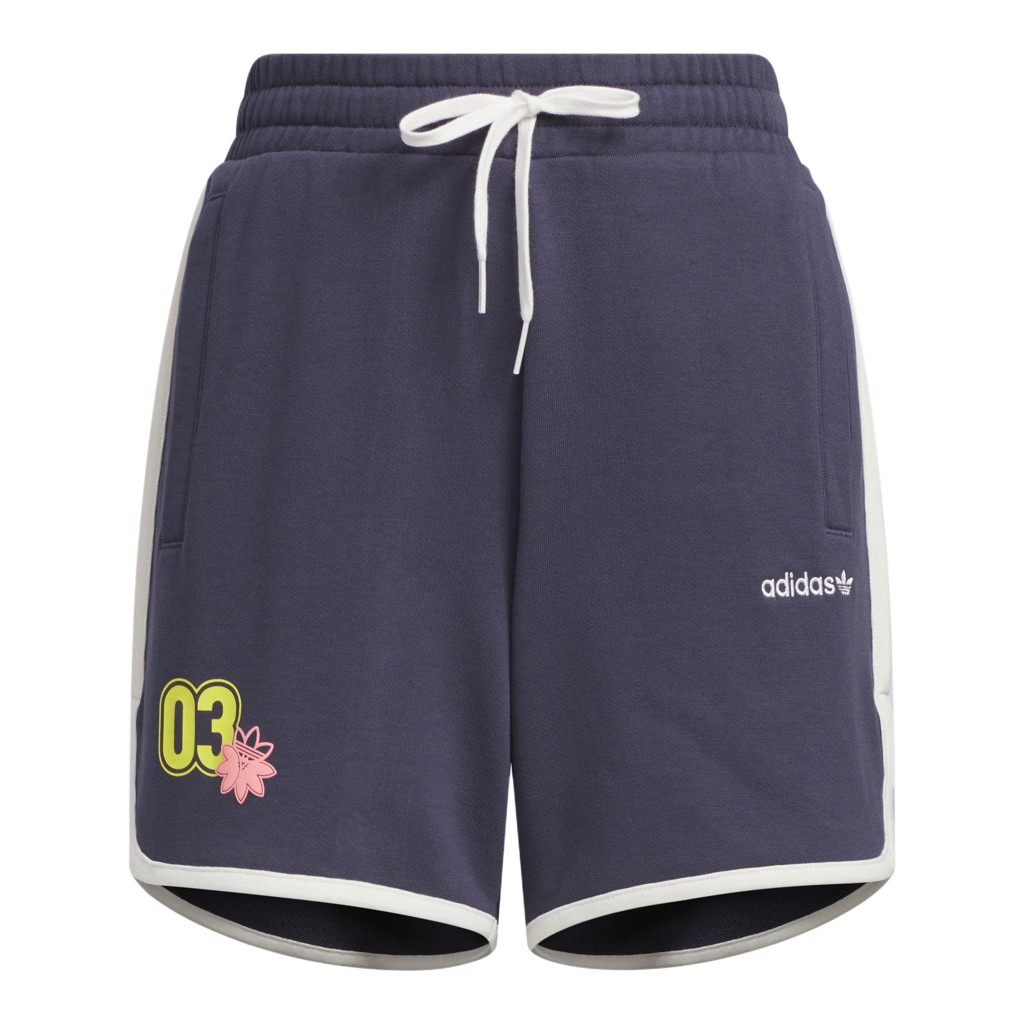 

Adidas Originals Retro Camp Graphic Shorts Women Shorts Dark-Blue JX6572 XL