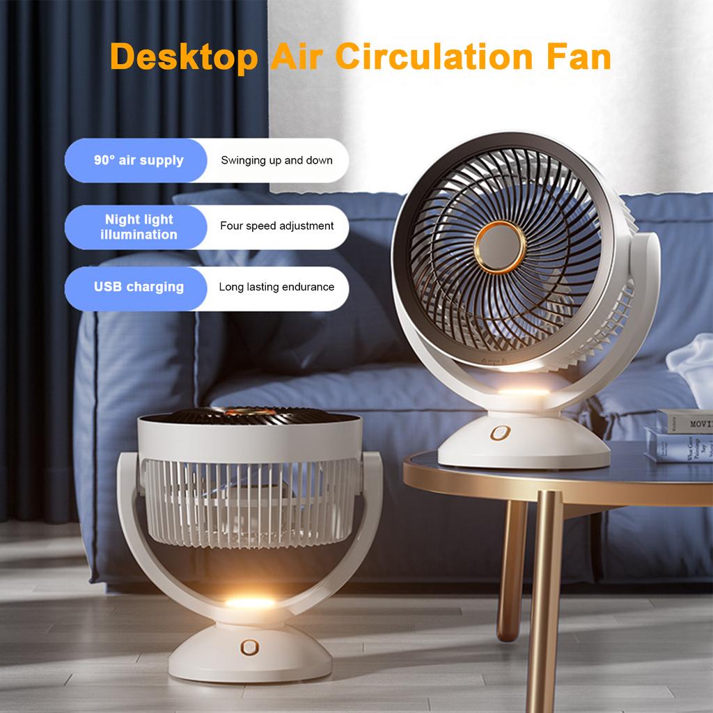 Electric Cooling  fant   Circulating Desk Fan for   Use with Night Light