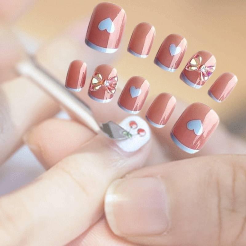 Nail Wear Art Sticker Fashion Simple Short Heart Removable Nail Girl Patch