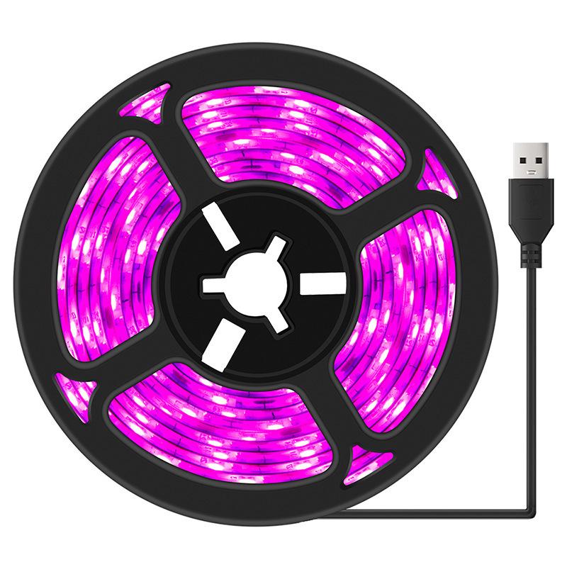

USB-светодиодная лента для выращивания растений: Полноспектральный 5V 2835 для роста овощей и цветов 0.5m Naked Board USB Plug