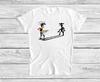Cartoon Cowboy Lucky Luke Duel Met een Schaduw T-shirt, Wild West Grafisch T-shirt