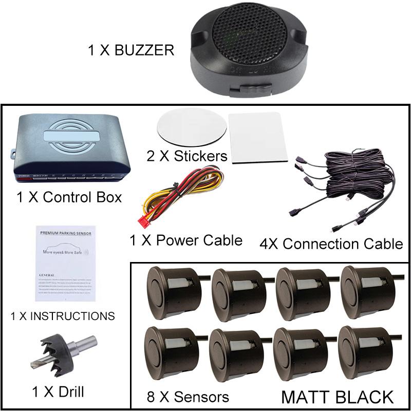 Car Parking Sensor Backup Radar Reversing Assistance Aid Kit with Audio Buzzer Alarm Parking Radar System Car Parking Sensors
