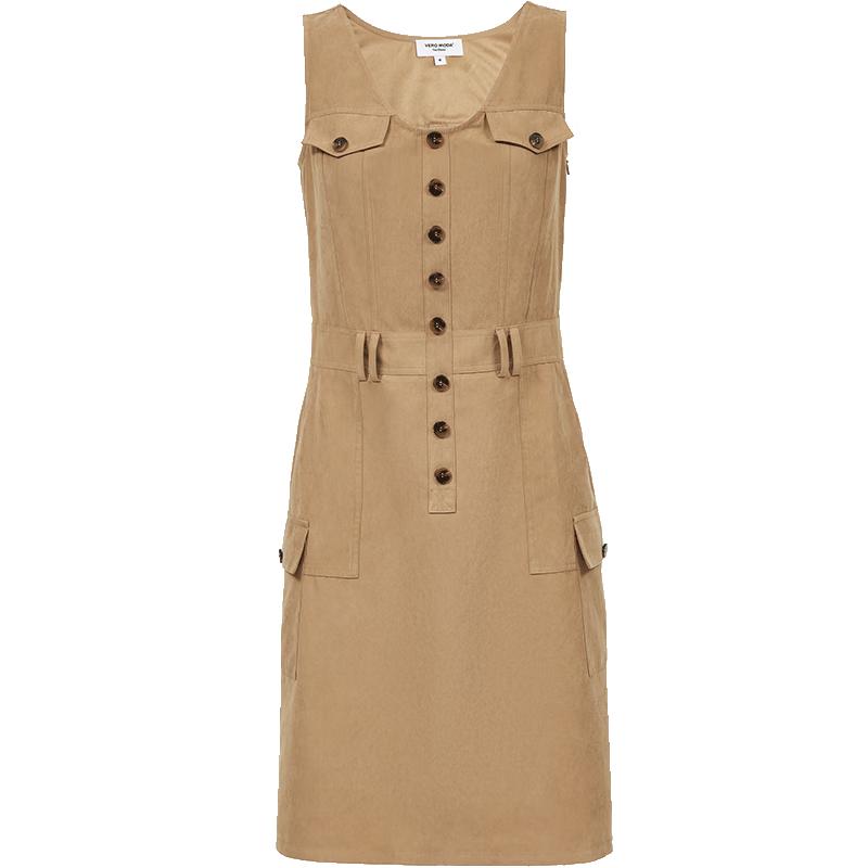 

VEROMODA 2025 Summer V-Neck Belted Midi Dress L