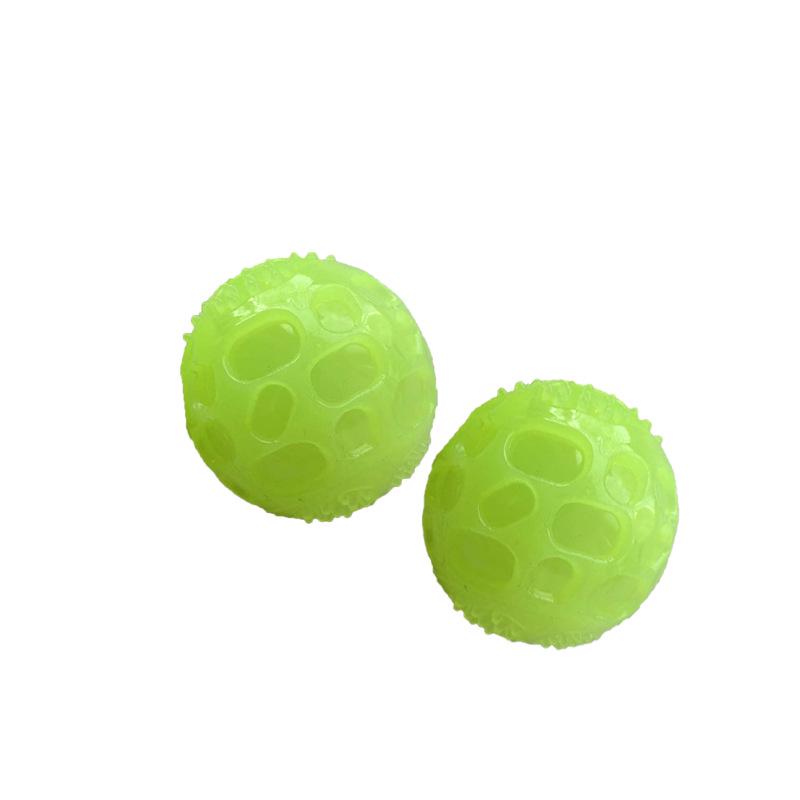 Elastic Luminous TPR Dog Toy Ball - Bite-Resistant Squeaky Toy for Teeth Cleaning