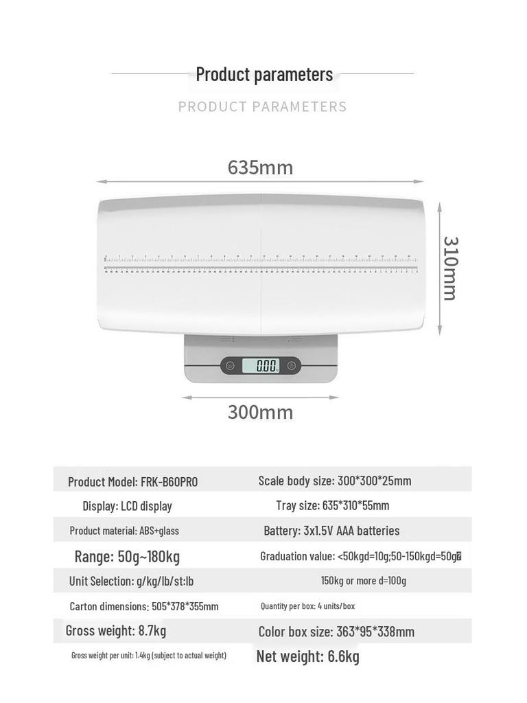 Digital Baby and Pet Weighing Scale - Electronic, In Stock, Ready to Ship